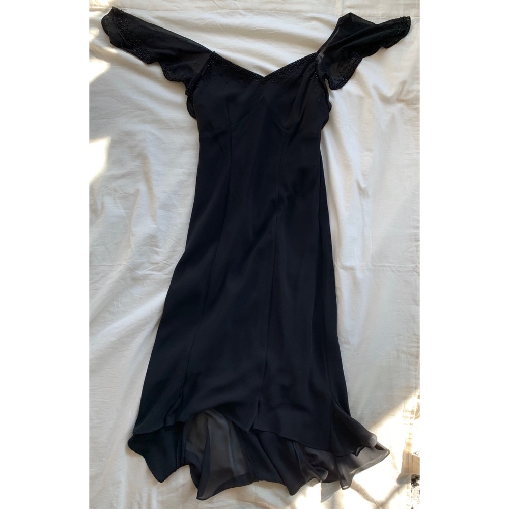 Sandra Darren Black Maxi Dress